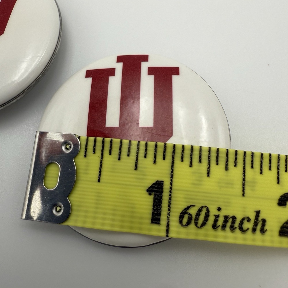 Vtg Indiana Hoosiers Pin Back Buttons 1.5 in Proud Mom Dad Football Basketball - Picture 6 of 7